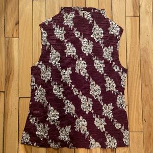 High Neck Vintage Purple Floral Tank